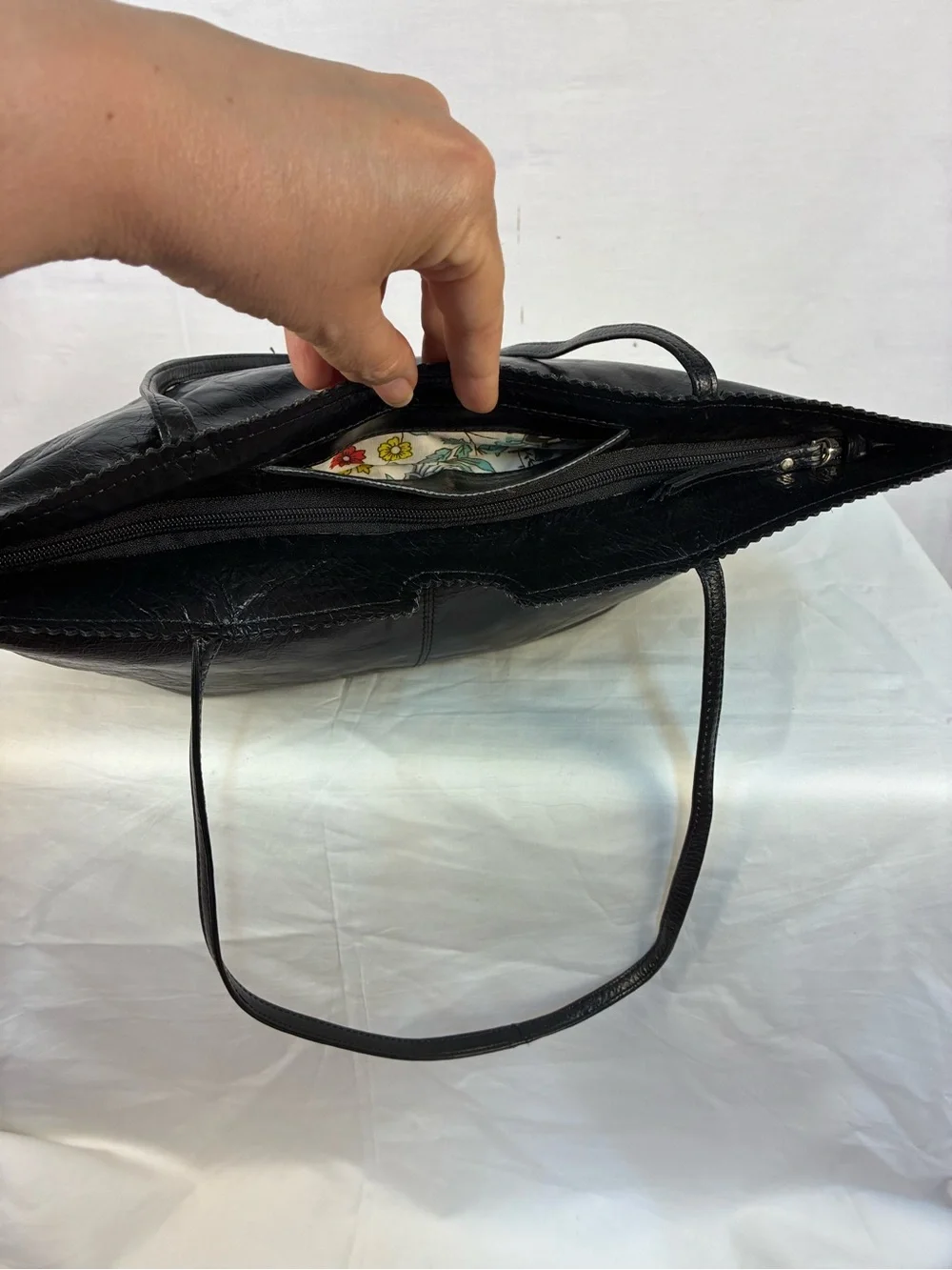 Gorgeous Latico Black Soft Leather Tote Bag